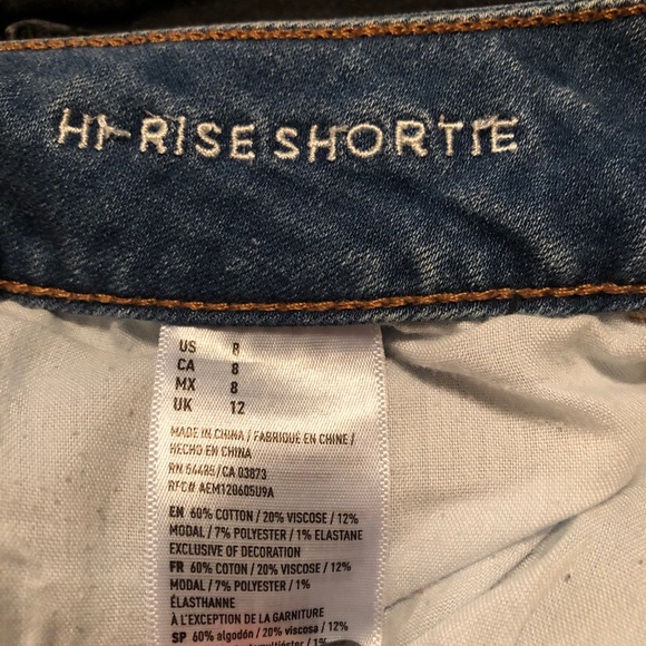 High Rise Shortie Jean Shorts - Picture 3 of 5
